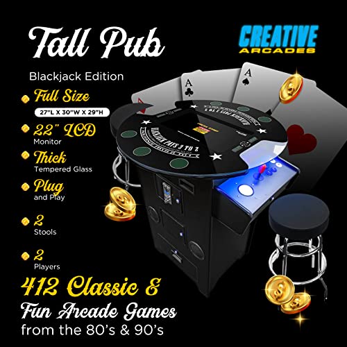 Creative Outdoor Distributor Full-Size Commercial Arcade Table Tall Blackjack Design