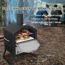 YUEWO Portable Outdoor Pizza Oven Stainless Steel with Folding Legs Cooking Stone & Waterproof Cover for Backyard Parties, Camping, and Picnics