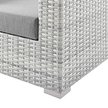 Modway Convene Outdoor Patio Loveseat in Light Gray Gray