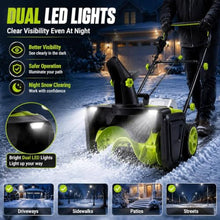 Cordless Electric Snow Shovel, 40V Battery-Powered Snow Blower 4Batteries