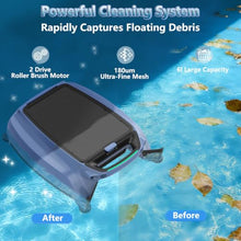 Solar Powered Automatic Robotic Pool Surface Skimmer Cleaner with App, 24/7 Continuous Cleaning, Salt Chlorine Tolerant Motors, 6L Skimmer Basket for Inground & Above Ground Pools