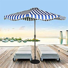 JOMRTS Outdoor Garden Parasols 9Ft/2.7M Outdoor Parasol Patio Striped Umbrella, for Garden, Deck, Backyard and Pool, Sunscreen Uv50+,Colors Good