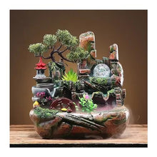 SDVantage Table Fountain Bonsai Rockery， Flowing Water Fountain Tabletop Small Ornaments， Crystal Ball ， Ceramic Landscape Ornaments Fountains，
