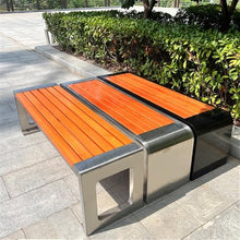 VHDY85KA Park Stainless Steel Park ChairOutdoor BenchesBenchesCourtyardCommunity Leisure Entryway(XS)