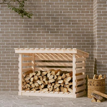 WXPWAMZ Firewood Rack 108x73x79 cm Solid Wood Pine, Firewood Log Rack, Firewood Storage Rack Shelf, Ventilation Metal Log Store Holder for Outdoor Indoor Wood Stand Set Log Rack