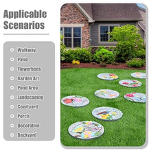 Elitix Stepping Stone Color Stones for Decorative Garden Stepping, Landscaping Step Walkway Stones Set of 5 with Beautiful Pattern, Used for Directions Ornaments Stones