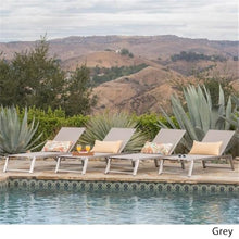 Afuera Living Outdoor Aluminum Chaise Lounge Set of 4 Gray