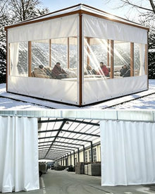 Outdoor Tarps with Windows, Metal Grommets, Waterproof Panels