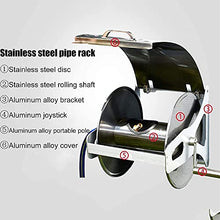 JTYMZYY Portable/Wall Hose Reel Set, Outdoor Hose Holder Storage, Heavy Duty Garden Hose Reel with Flexible 2/1" PVC Rubber Hose, Home Hose Storage Solution,10M