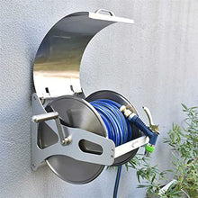 Stainless Steel Garden Hose Reel,Heavy Duty Removable Hose Reel,Wall/Floor Mounted Metal Water Hose Reel with Cover,Hose Storage Rack,for Garden Outdoor Gardening,Load 100kg