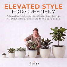 Emissary - Round Planter Lg White 23x20 H