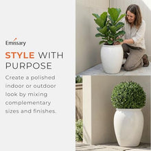 Emissary - Tall Jar Planter, White 16x20 H