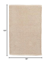 Dash & Albert Pebble Performance Area Rug 8' x 10' Neutral Solid Handwoven Washable Pebble Neutral