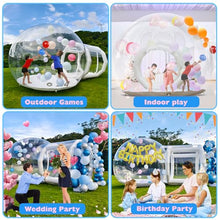 Yorkgargen Inflatable Bubble House 10ft Clear Dome Tent White