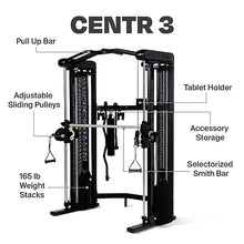 CENTR 3 Home Gym Functional Trainer with Selectorized Smith Bar Matte Black