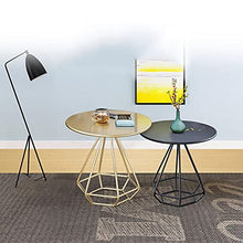 HASMI Living Room Table Side Table Sofa Simple Living Room Household Small Tea Table Side Cabinet Coffee Table Outdoor Side Table (Color : Black)