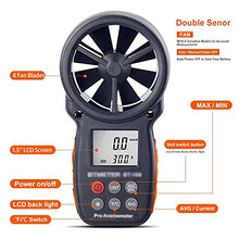 Digital Anemometer Handheld Wind Speed Meter Bt-100 for Measuring Wind Speed, Temperature and Wind Chill with Backlight LCD