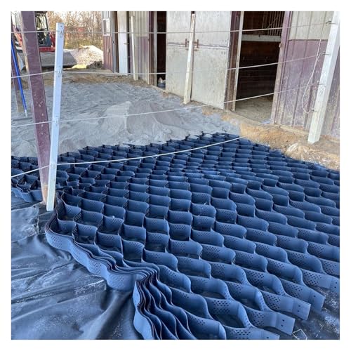 YanSoPe 4"/2" HDPE Geo Grid for Driveway and Slope Stabilization - for Retaining Walls, Paddocks, and Erosion Control(10x30ft 4" Thick)