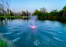 Custom Pro PJ-8000 Hi-Flow Floating Fountain with 3 Spray Patterns and 12 Color Changing LED Lighting 12C-RBG Color Changing
