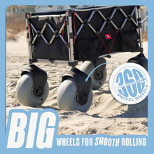 Dynacraft XL Wagon Beach Bundle, Collapsible Wagon With XL Wheels, Foldable Wagon for Camping, Rolling Cart for Beach, Wagons Carts Foldable with 200lb Weight Capacity, Folding Wagon Carts with Wheels
