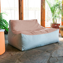 Jaxx Lavista Outdoor Bean Bag Loveseat/Modern Patio Sofa, Sunbrella, Petal/Granite