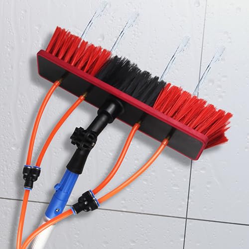 Water Fed Telescopic Brush Photovoltaic Panel Cleaning Tool 30Cm Brush Head for Cleaning Photovoltaic and Solar Panels and Other Cleaning Activities (6M(19.7Ft))