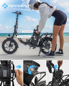 HOVERFLY 16" Folding Electric Bike 350W White