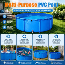 Round Frame Above Ground Swimming Pool Heavy Duty Reinforced PVC Water Tank