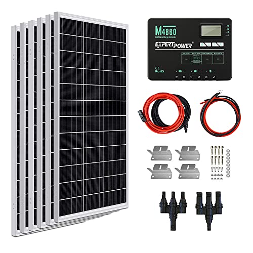 ExpertPower 600W 12V Solar Panel Kit | 600W Mono Rigid Solar Panels, 60A MPPT Solar Charge Controller | RV, Trailer, Camper, Marine, Off Grid, Solar Projects