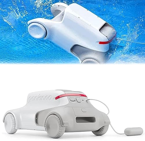 KANGJIEM Cordless Robotic Pool Cleaner, Fully Automatic Swimming Pool Vacuum Cleaner with Remote Control, Up to 150 Sq (Lasts 240 Mins), Easy to Clean Above/In-ground Swimming Pool