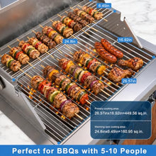 Hvlwyaz Built In Gas Grill, 28-Inch 4-Burner Propane & Charcoal Combo