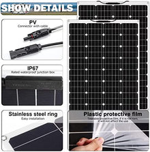 600 Watt Solar Panel Kit, with Inverter & Charge Controller(40A) 2pcs 300 Watt Flexible Monocrystalline Solar Panel kit Photovoltaic Module for 12-48V Battery Charging Car Battery Camper RV