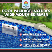 Wilbar Pools 'Forever' 18 ft x 33 ft Oval Above Ground Swimming Pool | 54 Inch Resin Protected Steel Sided Walls | Bundle Includes: 25 Gauge Overlap Liner & Widemouth Skimmer