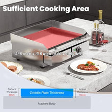 Commercial Countertop Griddle, Stainless Steel Griddle Hot Plate Electric BBQ Grill, Burger Bacon Kitchen Restaurant Teppanyaki