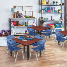 Regency Kee 48" Square Height Adjustable Classroom Table Cherry
