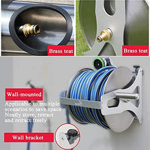 JTYMZYY Stainless Steel Reel, Hose Reel Kit, Portable Garden Hose Reel Stand/Wall Mount (20M) (40 Meters)