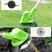 JOMRTS Lawn Mowers Household Lawn Mower New Metal Material Handheld Lawn Mower Small Electric Lawn Mower Lightweight and Convenient Household Lawn Mower (Green 4000mA)