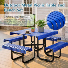 KEIKI Heavy Duty Outdoor Picnic Dining Table and Chairs Bench Set for 4-8