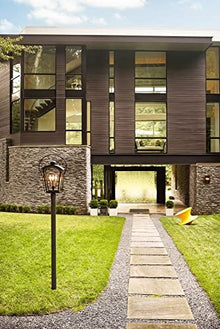 Hinkley Yale Large Outdoor Three Light Post Mount Lantern, Black Finish