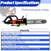 Concrete Chain Saw, Electric Wall Cutter for Reinforced Concrete