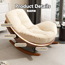 AYHARYLH Rocking Chair, Rocking Glider Chair, with Thick Soft Seat High Back Chair for Balcony,Indoor & Outdoor Rocking Chair, Nursing Chair with Thick Padded Cushion for Living Room