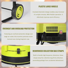 XUXIAO Bladeless Electric Mulcher, 54cm Feed Hopper Opening, 8,000 RPM, Efficiently Mulches 208L/Min, for Garden Debris, Leaves and Branches 10MPowerCord