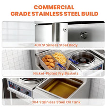 Commercial Propane Floor Fryer with Dual Basket,Stainless Steel Oil Tank,Tube Burner Heating,Thermostat Control,Safety Shutoff,Drain Valve for Restaurants Food Trucks Kitchens (FY150LP-5 Burners)