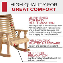 Amish Heavy Duty 600 Lb Roll Back Pressure Treated Rocking Chair (Unfinished)