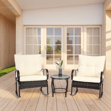 Finca ancha Modern Patio Furniture Set with Small Outdoor Table, Patio Bar Set w/Sillas para Balcon, Sillas para Patio Exterior, Ergonomic, Durable, Breathable, Easy Care (White)