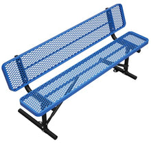 Caforkp 96x96 Metal Picnic Table Blue Mesh Top Outdoor Dining