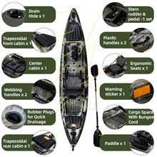ProMaintain Fishing Kayak 13FT Green Camo