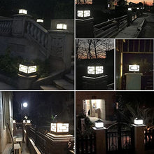 VELLOW LED Waterproof Solar Post Lights,Aluminum Housing Modern Outdoor Post Cap Light,European Style Design Stigma Lamps,Warm White High Brightness SMD LED Lighting Fixtures,for Patio Porch Railing