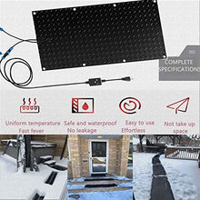 iumLeap Heated Snow Melting Mats for Entrances/Stairs/Walkways, No-Slip Outdoor Snow Ice Melting Mats W/6ft Power Cord for Winter Snow Removal -120V Outdoor Heated Snow Me(1pcs-60x400cm/(20x158in))