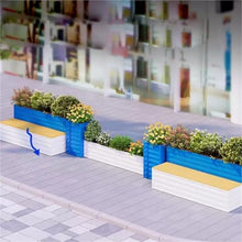Flower Box Planter and Bench Combination Set Landscape Flower Box Garden